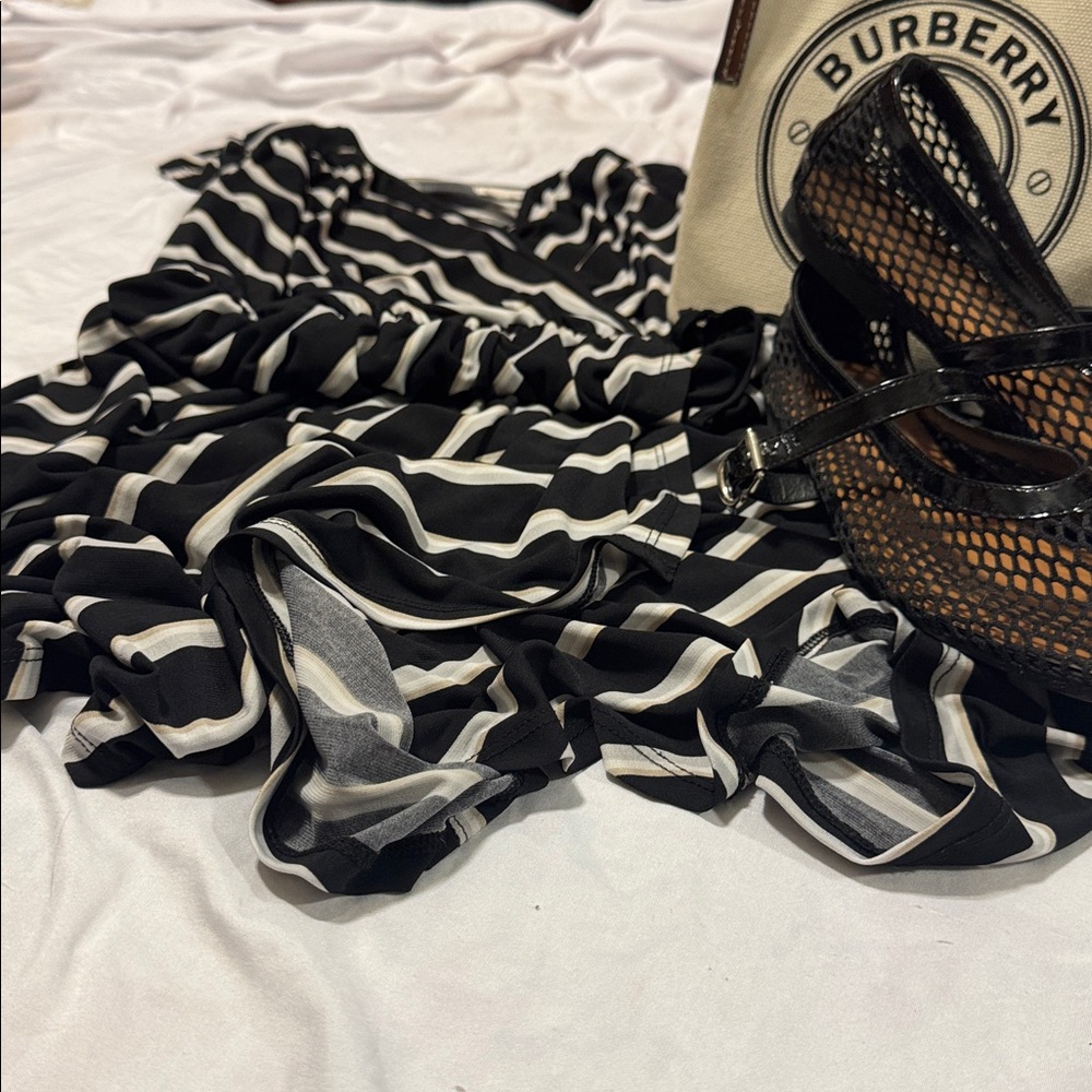 Maurices Black and White Striped Dress